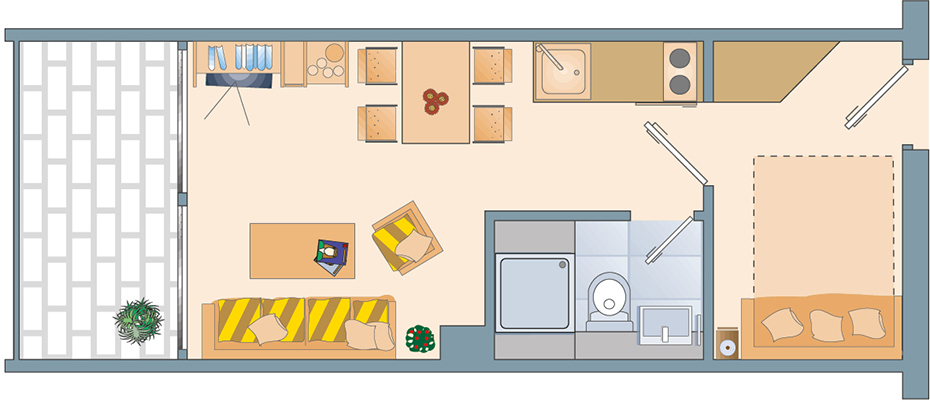 Appartement Grundriss compact